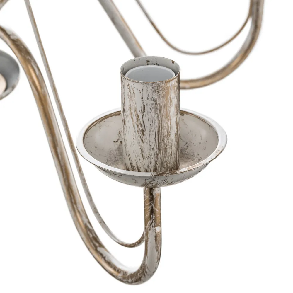 HELAM Lysekrone Malbo med 5 lyskilder i hvitt Best