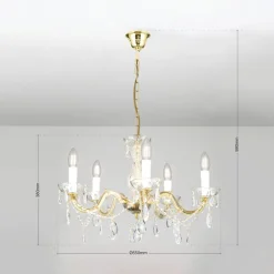 ORION Lysekrone Marie Claire krystallglass 5 lyskilder