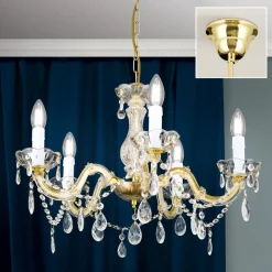 ORION Lysekrone Marie Claire krystallglass 5 lyskilder