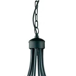 Searchlight Lysekrone Maypole matt-svart, åtte lyskilder| Lysekroner