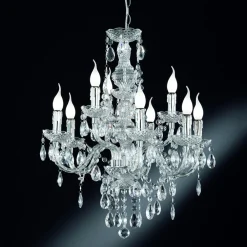 Reality Leuchten Lysekrone Perdita i kromoptikk Outlet