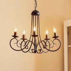 ONLI Lysekrone Pompei, uten skjerm, svart| Lysekroner