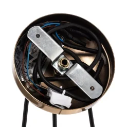 Lucea Lysekrone Ressa, Ø 44 cm, messing antikk, 3 lyskilder.| Lysekroner