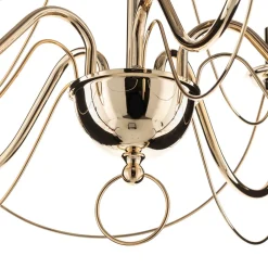 Domiluce Lysekrone Retro, femarmet 75 cm, gull Discount