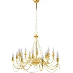 Domiluce Lysekrone Retro, 16-flammet, gull| Lysekroner