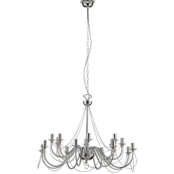 Domiluce Lysekrone Retro, 16-flammet, krom| Lysekroner