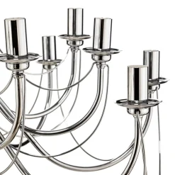 Domiluce Lysekrone Retro, 16-flammet, krom| Lysekroner