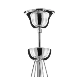 Domiluce Lysekrone Retro i sølv, 6 lys, oppheng 75 cm New