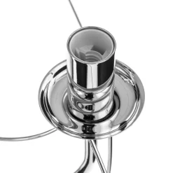 Domiluce Lysekrone Retro i sølv, 6 lys, oppheng 75 cm New