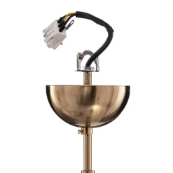 Lucea Lysekrone Santon, messing antikk/hvit, 6 lyskilder| Lysekroner