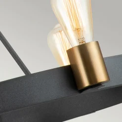 Quintiesse Lysekrone Silas, svart, 6 lyskilder, Ø 72,3 cm Discount