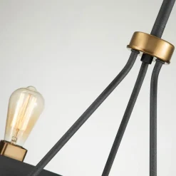 Quintiesse Lysekrone Silas, svart, 6 lyskilder, Ø 72,3 cm Discount