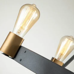 Quintiesse Lysekrone Silas, svart, 4 lyskilder, Ø 54,9 cm| Lysekroner