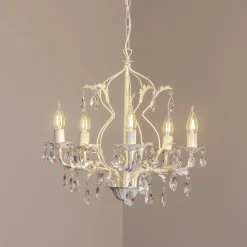 ONLI Lysekrone Teresa, elfenbein 5 lyskilder New