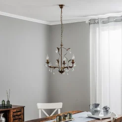 ONLI Lysekrone Teresa med krystaller, 3 lyskilder New