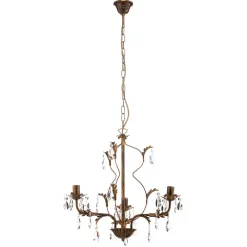 ONLI Lysekrone Teresa med krystaller, 3 lyskilder New