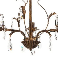 ONLI Lysekrone Teresa med krystaller, 3 lyskilder New