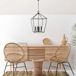 Opviq Lysekrone Till 13251, svart, metall, 4 lyskilder| Lysekroner