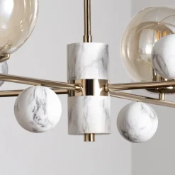 Lucea Lysekrone Toppo, gull, 4 lyskilder| Lysekroner