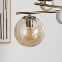 Lucea Lysekrone Toppo, gull, 4 lyskilder| Lysekroner