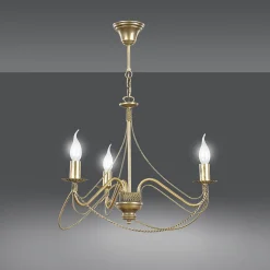 EMIBIG LIGHTING Lysekrone Tori 3, 3 lyskilder, gull Outlet