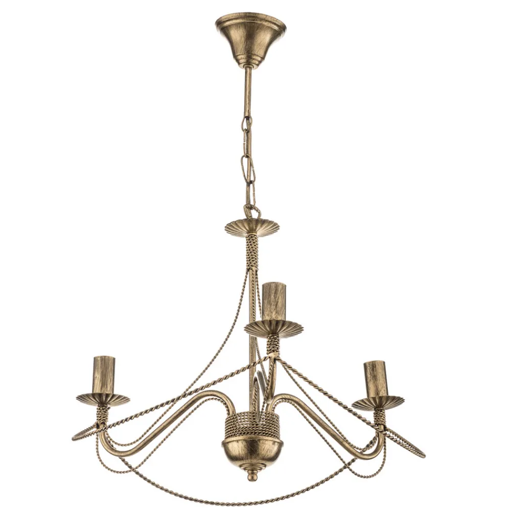 EMIBIG LIGHTING Lysekrone Tori 3, 3 lyskilder, gull Outlet