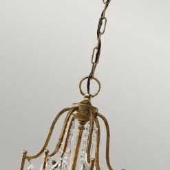 FEISS Lysekrone Valentina, 6 lyskilder, bronse/krystall| Lysekroner