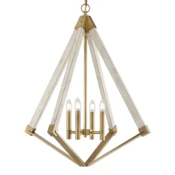 QUOIZEL Lysekrone View Point i diamantform, Ø 61 cm| Lysekroner