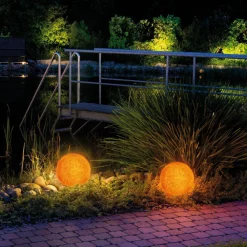 Heitronic Lysende dekorkule Mundan, 30 cm, terrakotta Outlet