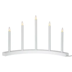 STAR TRADING Lysestake Accent, 5 lyskilder, hvit| Julebelysning