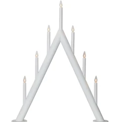 STAR TRADING Lysestake Circum, spiss, 7-flamme, hvit Discount