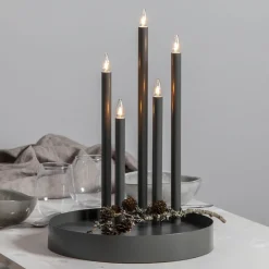 STAR TRADING Lysestake Deco, 5 lyskilder, tåkegrå Discount
