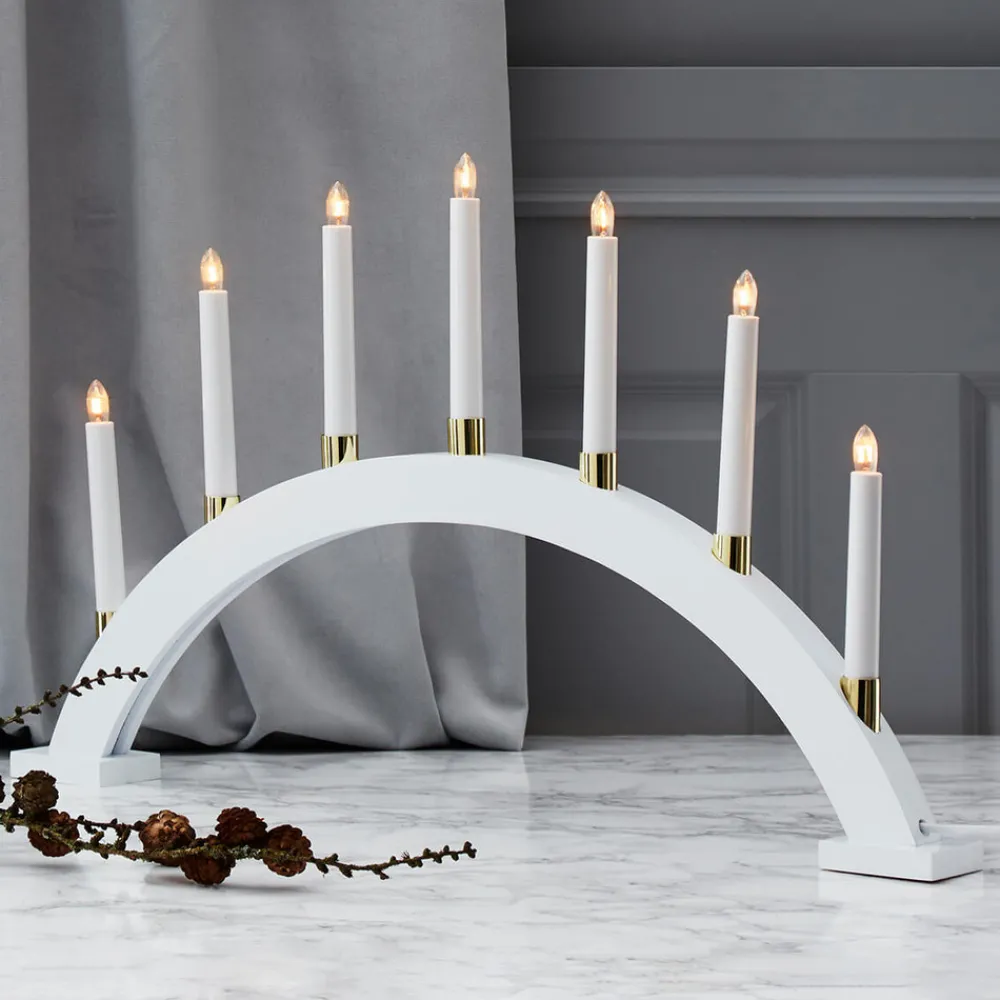 STAR TRADING Lysestake Gillian i hvitt tre Online