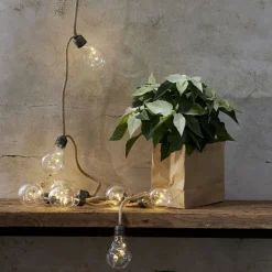 STAR TRADING Lyslenke Jutta Jute batteridrift 10 pærer| Dekorasjonsbelysning