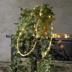 STAR TRADING Lyslenke Jutta jutetau batteridrevet 40 LED| Dekorasjonsbelysning