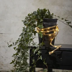 STAR TRADING Lyslenke Jutta jutetau batteridrevet 40 LED| Dekorasjonsbelysning