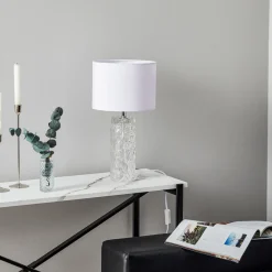 Markslöjd Madame hvit bordlampe med tekstilskjerm Sale