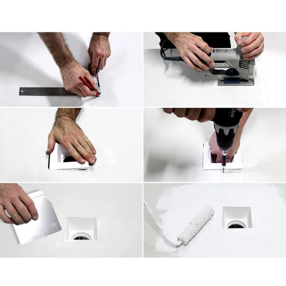 Eco-Light Malbar innfelt spot Ghost laget av gips| Downlights