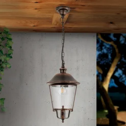 ORION Mariella utendørs pendellampe, svart-kobber, metall Online