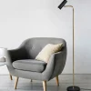 Trio Lighting Marley gulvlampe, svart/messing, høyde 151 cm, metall Online