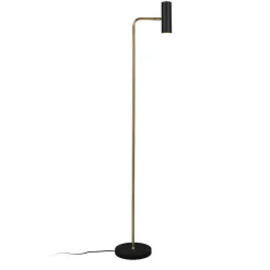 Trio Lighting Marley gulvlampe, svart/messing, høyde 151 cm, metall Online