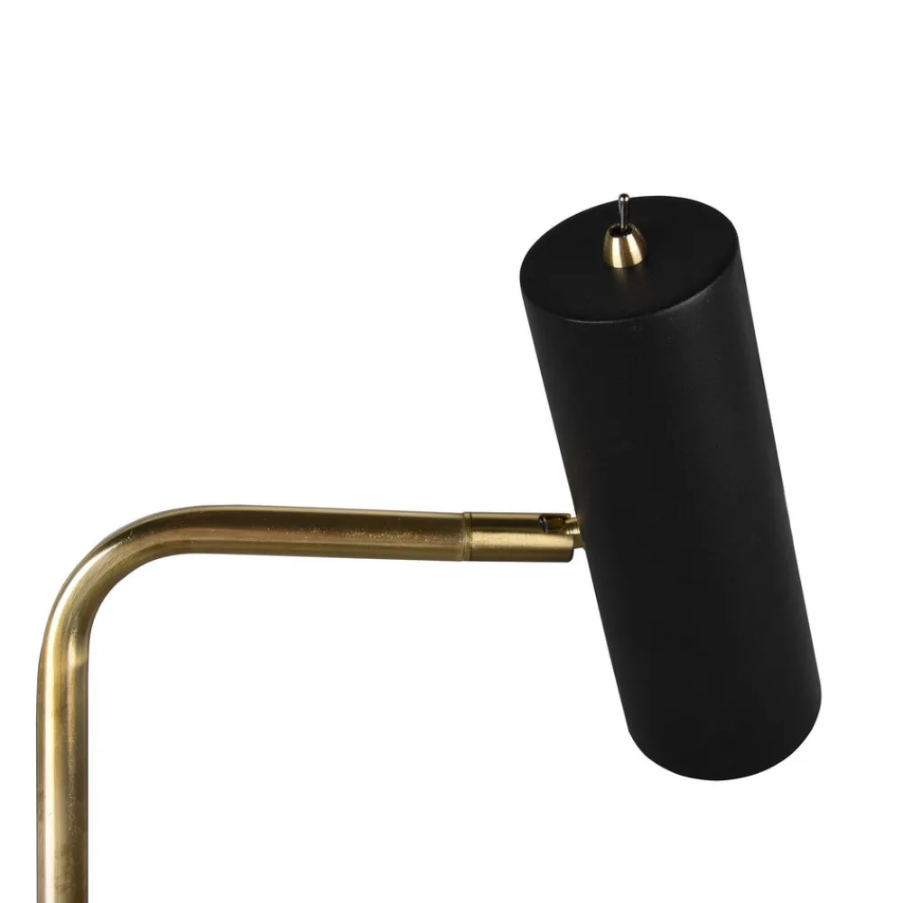 Trio Lighting Marley gulvlampe, svart/messing, høyde 151 cm, metall Online