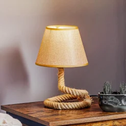 ONLI Mauli bordlampe laget av tau og stoff| Bordlamper