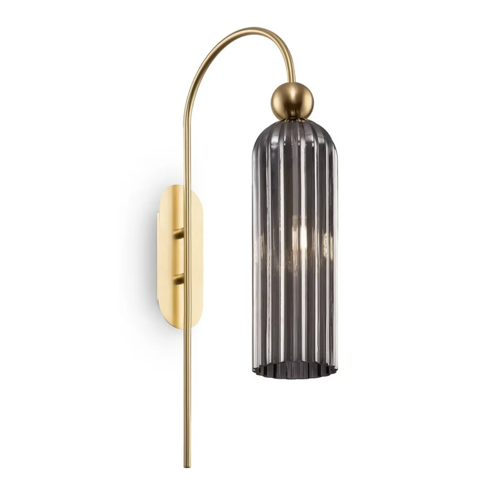 Maytoni Antic vegglampe, grå glasskjerm| Kontorbelysning