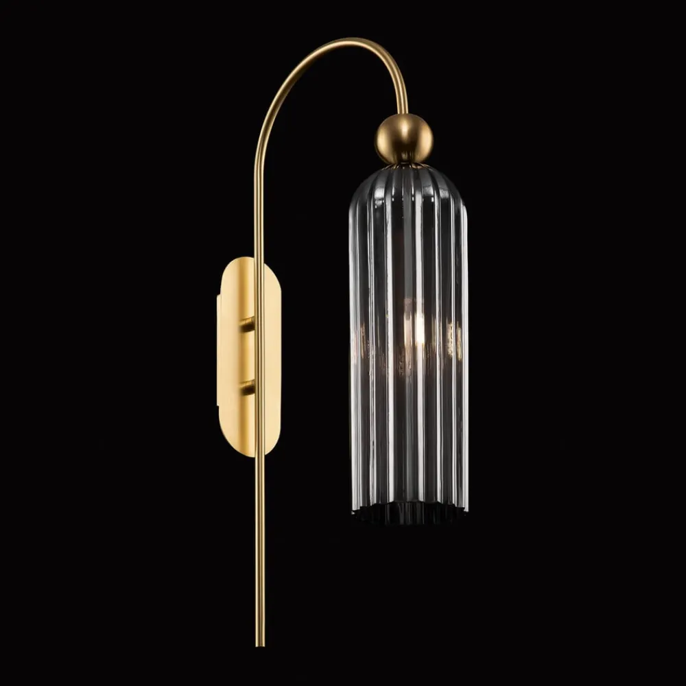 Maytoni Antic vegglampe, grå glasskjerm| Kontorbelysning