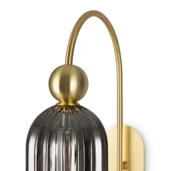 Maytoni Antic vegglampe, grå glasskjerm| Kontorbelysning