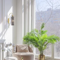 Maytoni Antic vegglampe, grå glasskjerm| Kontorbelysning