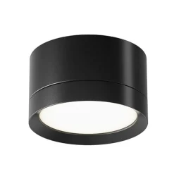 Maytoni downlight Hoop, svart, høyde 5 cm Ø 8,5 cm aluminium GX53| Kontorbelysning