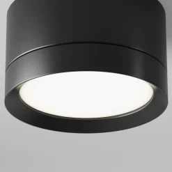 Maytoni downlight Hoop, svart, høyde 5 cm Ø 8,5 cm aluminium GX53| Kontorbelysning