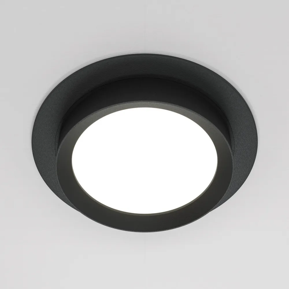 Maytoni Hoop innfellingslampe, rund, svart Outlet